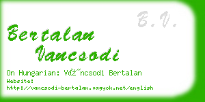 bertalan vancsodi business card